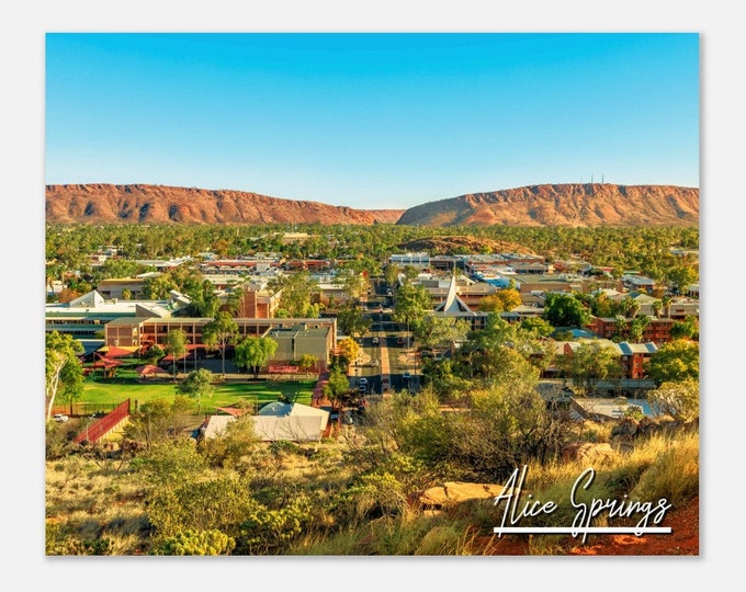Alice Springs Poster Print Wall Art | Alice Springs Home Decor  | Alice Springs Digi Print | Alice Springs Horizontal | Hanging Travel Photo