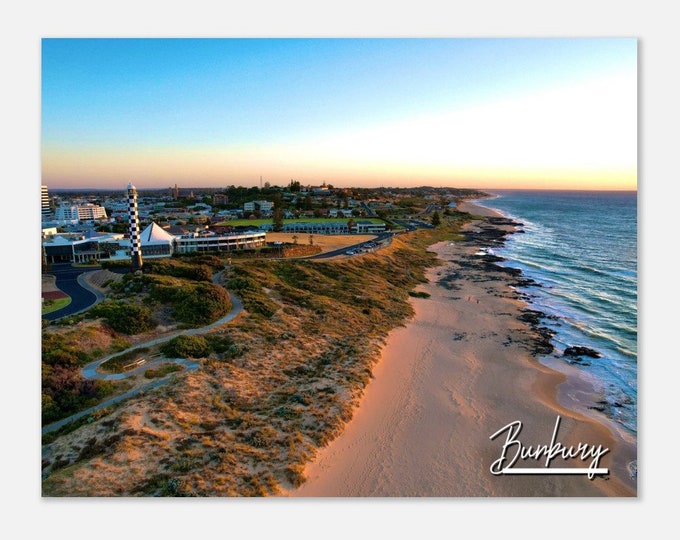 Bunbury Australia Travel Poster Wall Art | Bunbury Landscape Home Decor | Bunbury Digital Print | Bunbury Coastal Town Hangings Photo Gifts