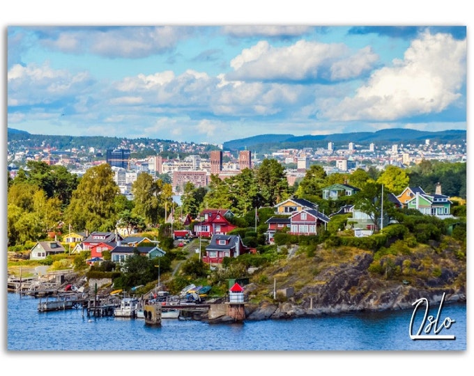 Oslo Poster Norway Print Wall Art | Oslo Summer Home Decor Gift Hangings | Oslo Digital Prints Collectibles | Oslo Horizontal Travel Photo