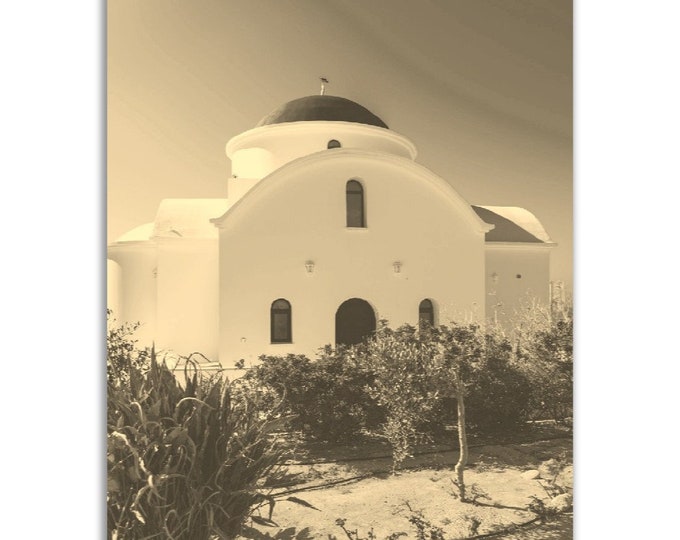 Vintage Paphos Cyprus Poster Print | Retro Paphos Sepia Photo Gift | Paphos Wall Art Home Decor | Vertical Paphos Travel City Poster