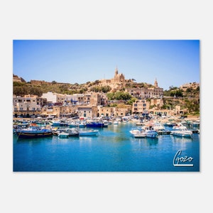 Gozo Poster Print Wall Art | Gozo Malta Home Decor | Gozo Digital Print Collectible | Gozo Italy Horizontal | Gozo Hangings Travel Photo
