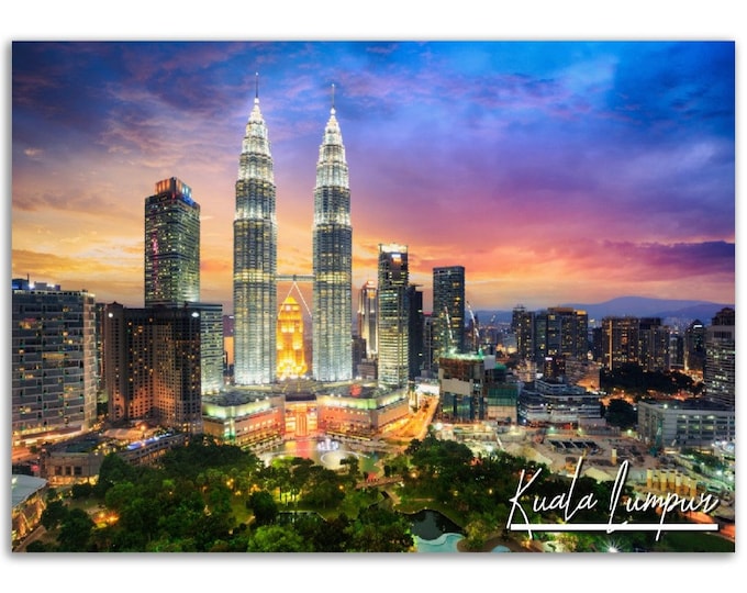Kuala Lumpur Poster Print Malaysia Wall Art | Kuala Lumpur Home Decor Gift Hangings | Kuala Lumpur Digital Prints | Horizontal Travel Photo