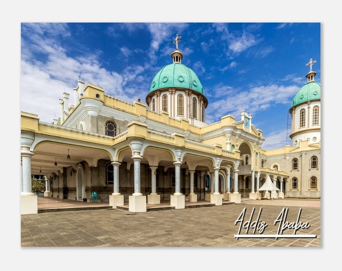 Addis Ababa Ethiopia Poster Print Wall Art | Addis Ababa Skyline Home Decor | Addis Ababa Medhane Alem Cathedral Hangings Travel Photo Gift