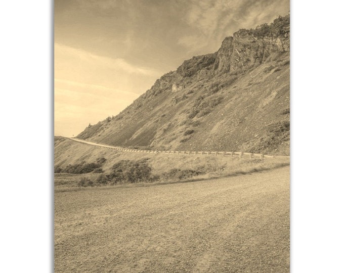 Cape Breton Poster Vintage Print | Retro Cape Breton Black and White Sepia Gift | Cape Breton Wall Art Decor | Vertical Cape Breton Photo