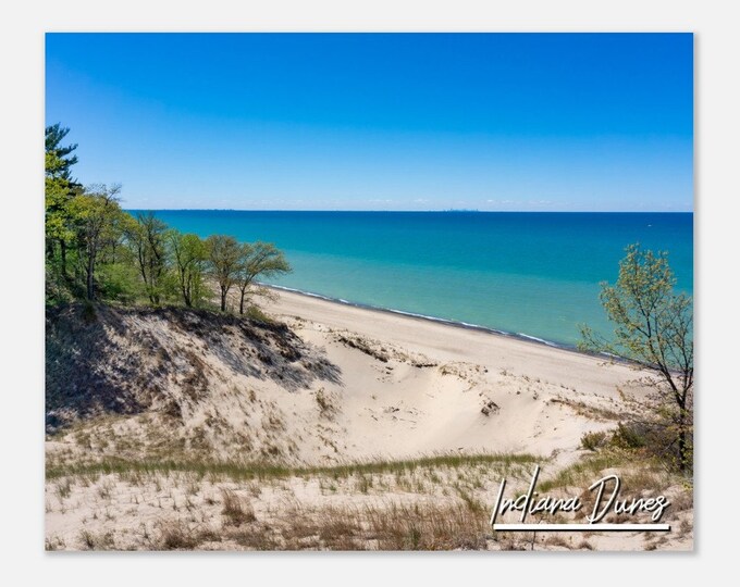 Indiana Dunes National Park Poster Print Wall Art | Indiana Beach Coast Decor Gift Print Collectible | Indiana Dunes Horizontal Travel Photo