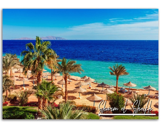Sharm el-Sheikh Beach Poster Egypt Print Wall Art | Sharm el-Sheikh Home Decor Gift | Sharm el-Sheikh Digital Prints Horizontal Travel Photo