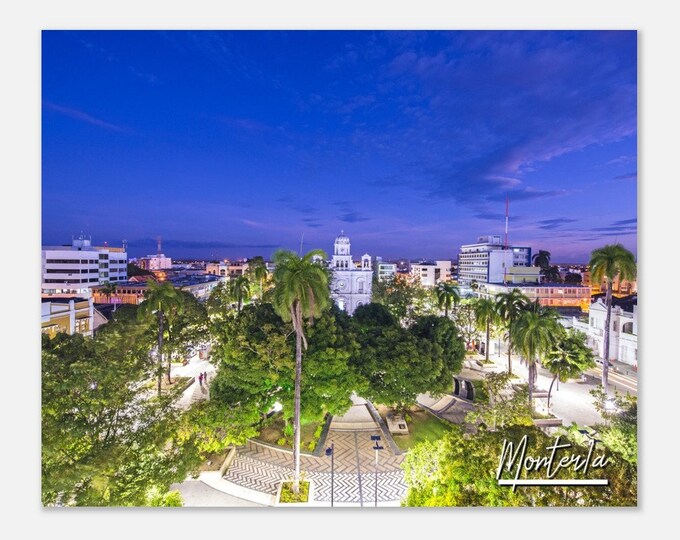 Montería Colombia Travel Poster Wall Art | Montería Home Decor | Montería Simon Bolivar Square Print Horizontal | Montería Cityscape Photo