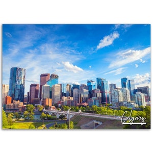 Calgary Poster Print Wall Art | Calgary Home Decor | Calgary Digital Print Collectible | Calgary Horizontal | Calgary Hangings Travel Photo
