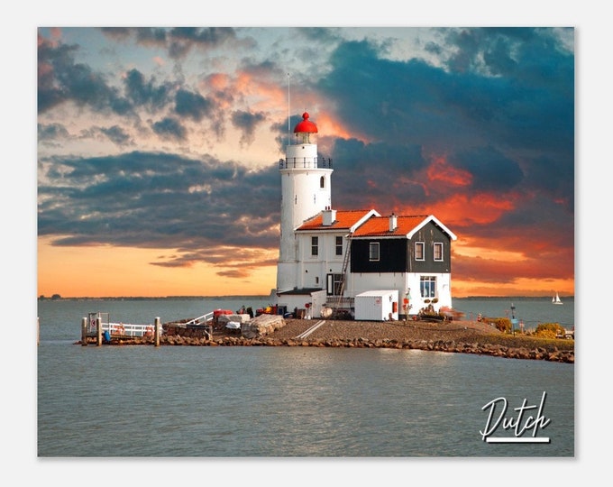 Dutch Netherland Travel Poster Wall Art | Dutch Lighthouse Home Decor | Dutch Coast Digital Print | Dutch Horizontal | Dutch Hangings Photo