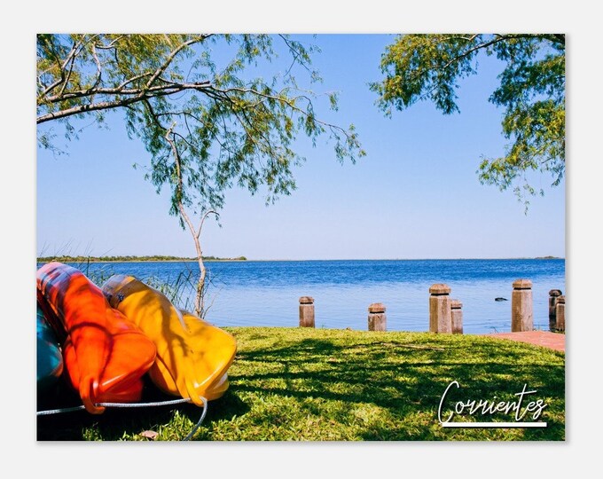 Corrientes Argentina Poster Wall Art | Corrientes Home Decor | Corrientes Canoes Horizontal | Corrientes  Sea Hanging Landscape Travel Photo