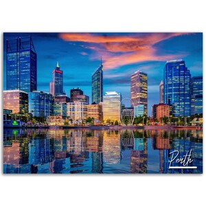 Perth Poster Print Wall Art | Perth Home Decor | Perth Digital Print Collectible | Perth  Australia Horizontal | Perth Hangings Travel Photo