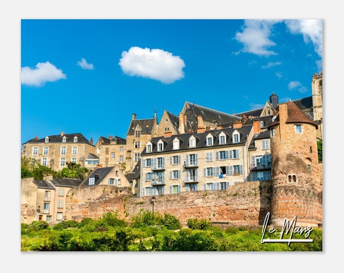 Le Mans France Poster Wall Art | Le Mans Town Home Decor | Le Mans Castle Digital Print | Le Mans Horizontal | Le Mans Hangings Travel Photo
