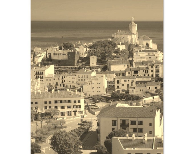 Vintage Cadaques City Spain Travel Poster Print Wall Art | Retro Cadaques Home Decor | Cadaques Town Print Vertical | Cadaques Hanging Photo