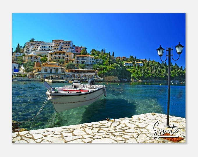 Syvota Greece Poster Wall Art | Syvota Coastal Home Decor | Syvota Town Digital Print | Syvota Horizontal | Syvota Hangings Travel Photo