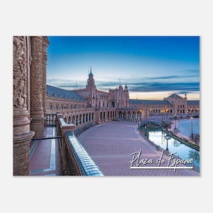 Plaza de España Spain Travel Poster Wall Art | Plaza de España Home Decor | Plaza de España Spanish Square Print | Plaza de  Hangings Photo