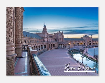 Plaza de España Seville Print: Spanish Architecture Travel Poster