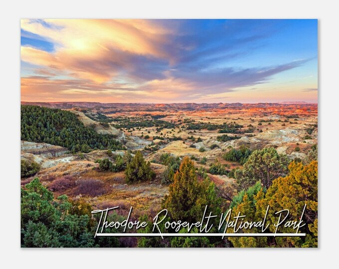 Theodore Roosevelt National Park North Dakota Poster Print Wall Art | Theodore Roosevelt Park Home Decor Gift Prints Horizontal Travel Photo