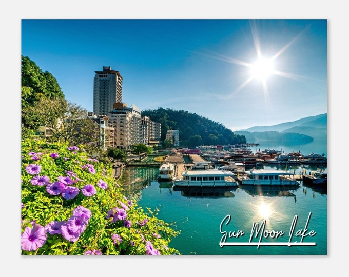 Sun Moon Lake Taiwan Poster Print Wall Art | Sun Moon Lake Home Decor | Sun Moon Lake Coast Print Collectible | Sun Moon Lake Travel Photo