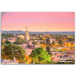 Santa Fe Poster Print Wall Art | Santa Fe Home Decor | Santa Fe Print Collectible | Santa Fe Horizontal | Santa Fe Hangings Travel Photo