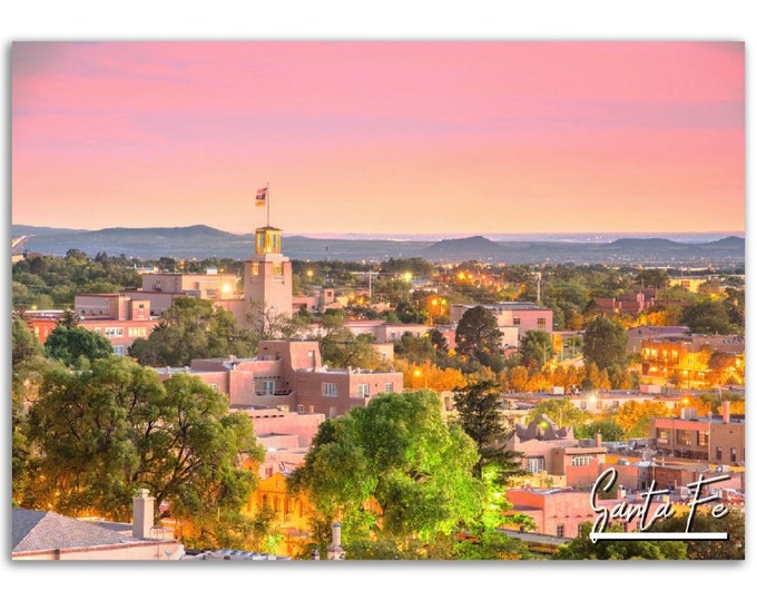 Santa Fe Poster Print Wall Art | Santa Fe Home Decor | Santa Fe Print Collectible | Santa Fe Horizontal | Santa Fe Hangings Travel Photo