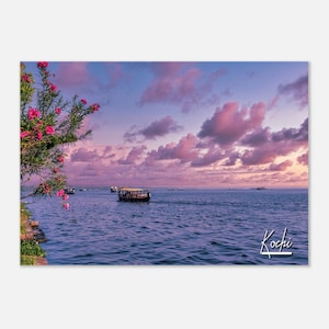 Kochi India Poster Print Wall Art | Kochi House Boat Home Decor | Kochi Coast Digital Print | Kochi Horizontal | Kochi Hangings Travel Photo