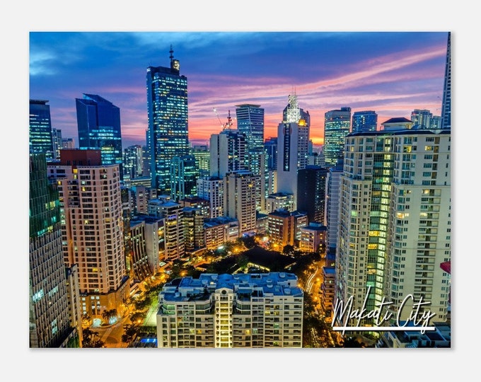 Makati City Philippines Poster Print Wall Art | Makati City Home Decor | Makati City Skyscrapers | Makati City Urban Landscape Travel Photo