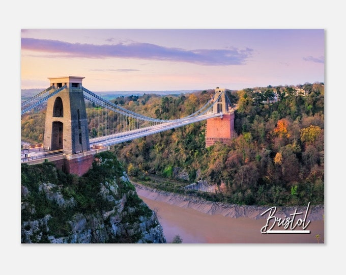 Bristol United Kingdom Poster Print Wall Art | Bristol Clifton Gorge Home Decor | Bristol Bridge Collectible | Bristol Hangings Travel Photo