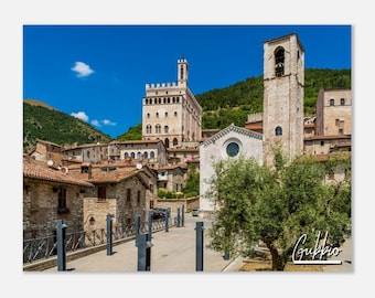 Gubbio Italy Print: Medieval Town Travel Photo