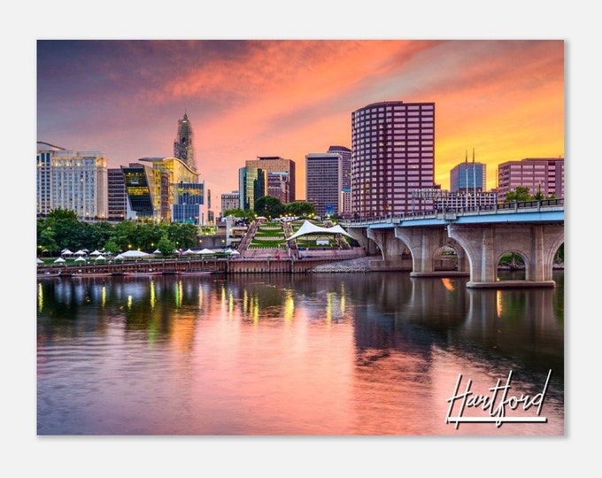 Hartford Connecticut Poster Print Wall Art | Hartford Coast Home Decor Gift Hangings | Hartford Prints Collectibles Horizontal Travel Photo