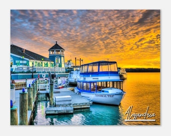 Alexandria Virginia Harbor Poster: Old Town Travel Photo Print