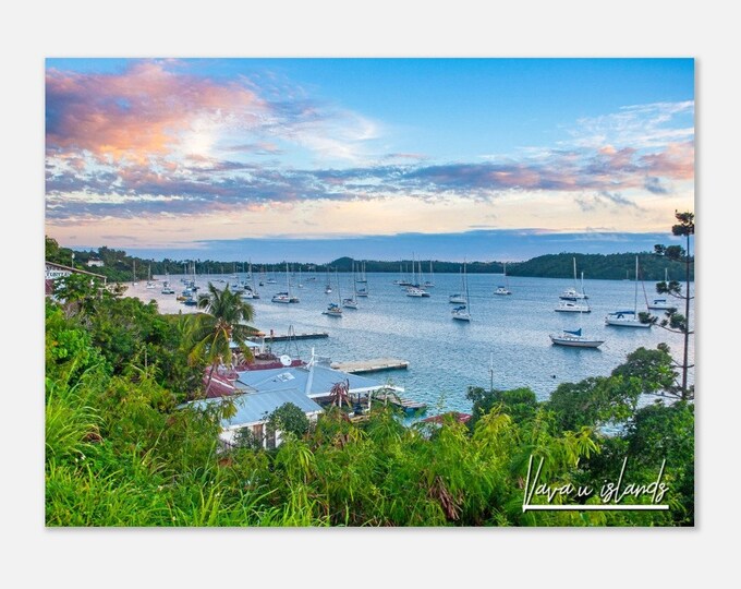 Vava’u Islands Tonga Travel Poster Wall Art | Vava’u Islands Boats Home Decor | Vava’u Islands Bay of Neiafu Print | Vava’u Islands Photo