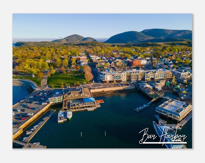 Bar Harbor Maine Poster Print Wall Art | Maine Home Decor Gift Hangings | USA Digital Print Collectible | Bar Harbor Horizontal Travel Photo