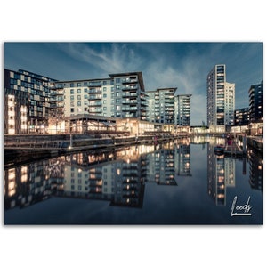 Leeds Poster Print England Wall Art Decor | Yorkshire Photo Royaume-Uni Décoration de la maison | Cadeau de voyage au Royaume-Uni | Photographie horizontale