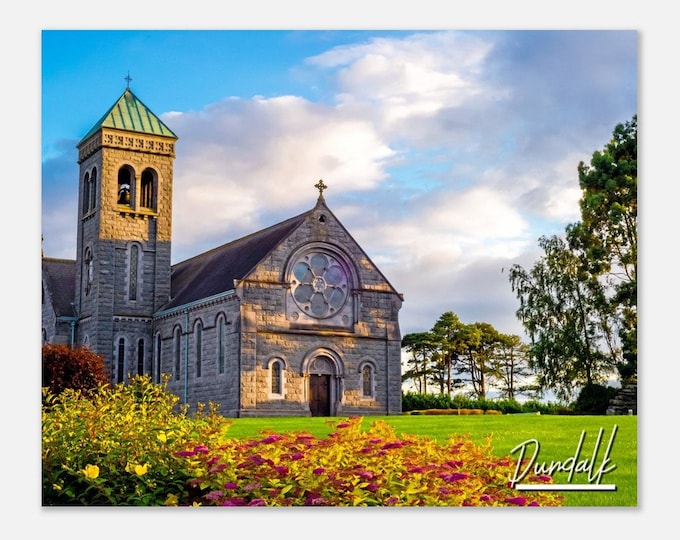 Dundalk Ireland Travel Poster Wall Art | Dundalk Forkill Church Home Decor | Dundalk Garden Digital Print | Dundalk County Hangings Photo