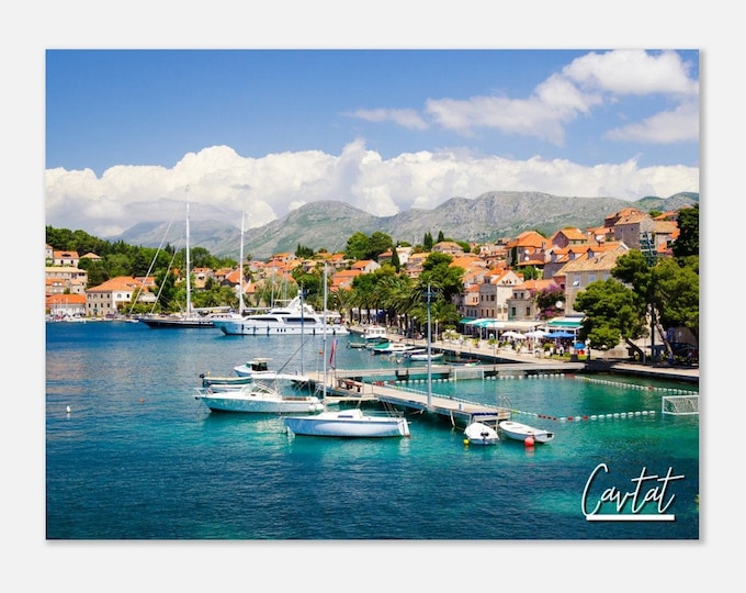 Cavtat Croatia Print Wall Art | Cavtat Town Home Decor | Cavtat Digital Print | Cavtat Coastal Horizontal | Cavtat Hangings Travel Photo