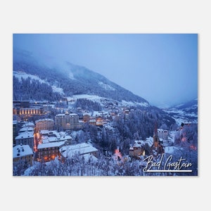 Bad Gastein Austria Travel Poster Wall Art | Bad Gastein Home Decor | Bad Gastein Winter City Digital Print | Bad Gastein Hangings Photo