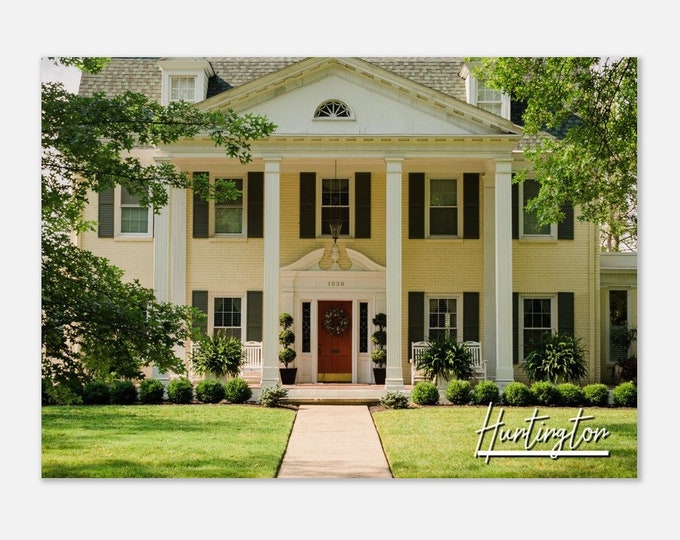 Huntington West Virginia Poster Print Wall Art | Huntington Historic House in Ritter Park Home Decor Hanging | Huntington WV  Travel Photo