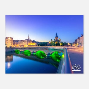 Metz France Poster Print Wall Art | Metz Home Decor | Metz Neuf Temple Digital Print | Metz Mosel River | Metz France Hangings Travel Photo