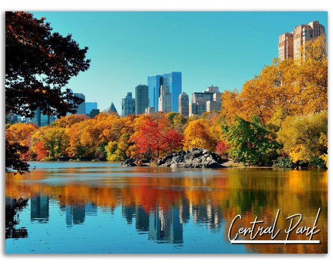 Central Park New York City Poster Print Manhattan Wall Art | NYC US Home Decoration Gift | Central Park USA Manhattan Horizontal Photography