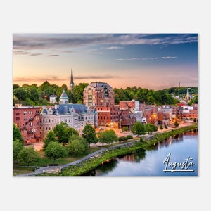 Augusta Maine Poster Print Wall Art | Augusta Home Decor Gift Hangings | Augusta Digital Print Collectible | Augusta Horizontal Travel Photo