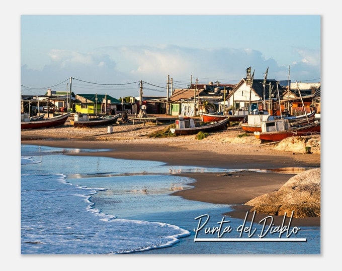 Punta del Diablo Uruguay Poster Print Wall Art | Punta del Diablo Home Decor | Punta del Diablo Uruguay | Punta del Diablo Coastal  Photo