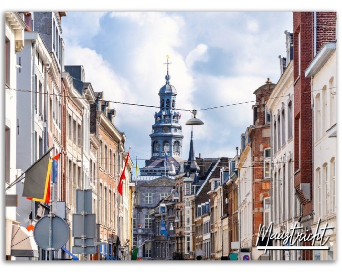 Maastricht Poster Print Netherlands Wall Art Decor | Cityscape Photo Holland Home Decoration | Travel Vacation Gift | Horizontal Photography