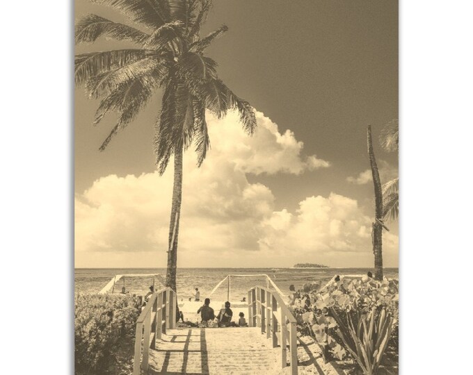 San Andres Poster Vintage Print | Retro San Andres Black and White Sepia Gift | San Andres Wall Art Home Decor | Vertical San Andres Travel