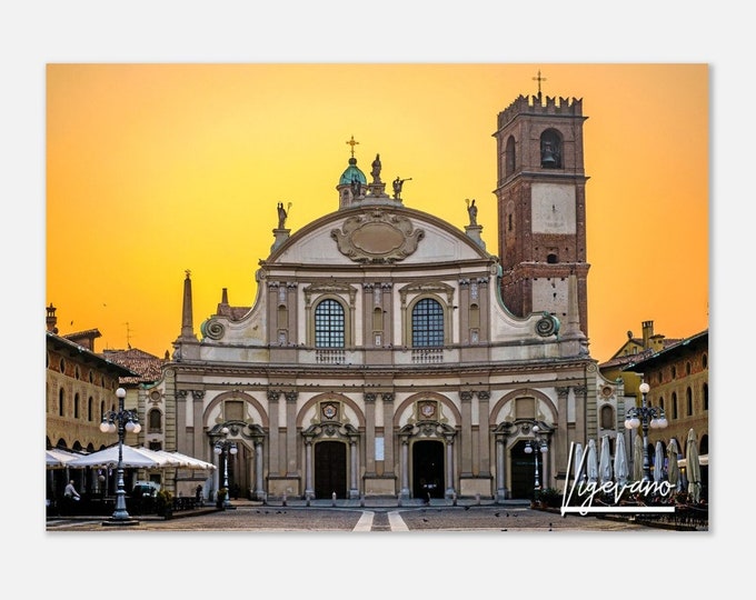 Vigevano Italy Poster Wall Art | Vigevano Old Town Home Decor | Vigevano Historic Building Print | Vigevano  Square | Vigevano Travel Photo