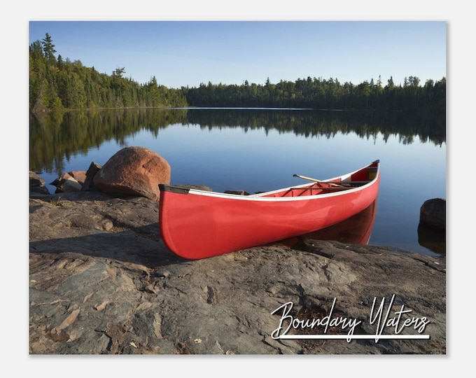 Boundary Waters Canoe Area Wilderness Minnesota Poster Print Wall Art | Boundary Waters Home Decor Gift Collectibles Horizontal Travel Photo