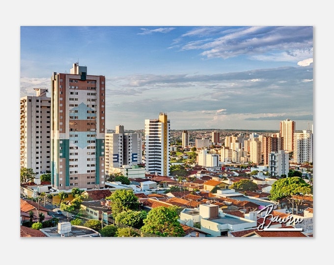 Bauru Brazil Travel Poster Wall Art | Bauru Cityscape Home Decor | Bauru Sunset Town Digital Print | Bauru Buildings Horizontal Photo Gift