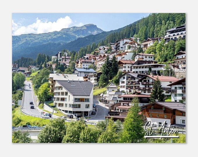 St. Anton Austria Travel Poster Wall Art | St. Anton Home Decor | St. Anton Alpine Village Print | St. Anton Mountain Landscape Photo Gift