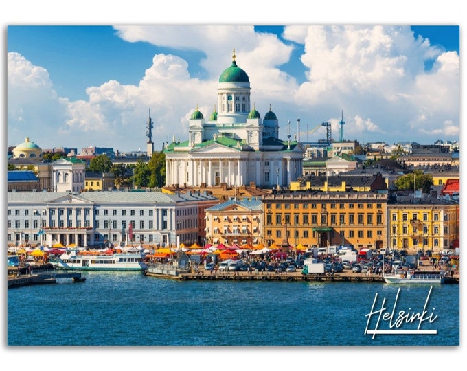 Helsinki Poster Print Finland Wall Art | Helsinki Photo Home Decoration | Helsinki Traveler Birthday Gift | Helsinki Horizontal Photography