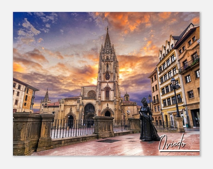 Oviedo Spain Print Wall Art Oviedo Home Decor | Oviedo Print Collectible | Oviedo Spain Horizontal | Oviedo Hangings Travel Photo  Present