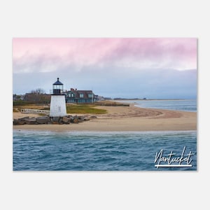 Nantucket Massachusetts Poster Print Wall Art | Nantucket Lighthouse Home Decor Gift | Nantucket Prints | Nantucket Horizontal Travel Photo
